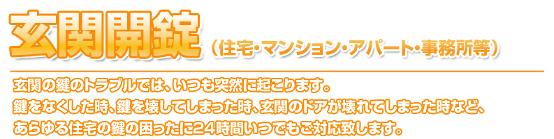 玄関の鍵開錠